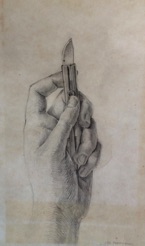 Hand with knife
pencil